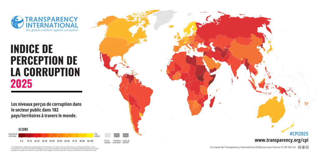 Indice perception corruption Transparency International