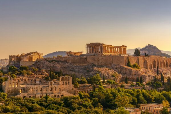 L'Acropole d'Athènes à l'heure dorée